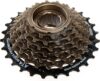 ATA Speed Bike Freewheel, 6/7/8 Speed 14-28T/13-28T Bike Freewheel Screw On Multiple Freewheel Threaded Type Freehub，Black/Brown