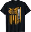 Beekeeping American Flag Honeycomb Honey Bees Beekeeper T-Shirt