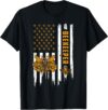 Beekeeping American Flag Honeycomb Honey Bees Beekeeper T-Shirt