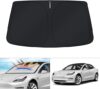 KUST Windshield Sun Shade for 2017-2023 Tesla Model 3 Accessories Sunshade Window Sun Visor Protector Foldable Blocks UV Rays Keep Your Car…