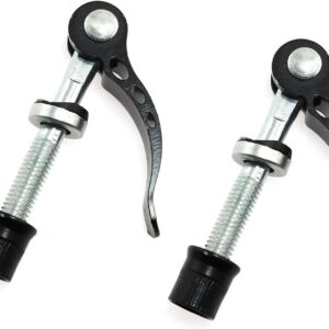 DZS Elec 2pcs M8x65 Black Bike Seat Clamp Seat Post Quick Release Saddle Parts for Folding Bicycle Mountain Bike
