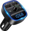 LENCENT FM Transmitter, Bluetooth FM Transmitter Wireless Radio Adapter Car Kit with Dual USB Charging, Audio Receiver Car Charger MP3 Play…