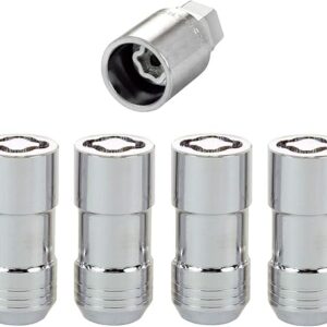 MCGARD 24210 Chrome Cone Seat Wheel Locks (M14 x 1.5 Thread Size) – Set of 4