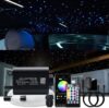 AKEPO 16W Fiber Optic Lights Star Ceiling Light Kit APP Control for Car & Home,Fibre Optical Cable Strands 150pcs 0.75mm 6.5ft/2m+28key Mus…