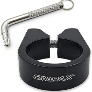 ONIPAX Anti-Theft Bicycle Seat Post Clamp Aluminum Alloy 31.8MM/34.9MM Black