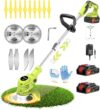 Electric Weed Wacker Cordless 21V Cordless Weed Wacker with 6,000 RPM and 650W Motor Battery WeedWacker with 2 Batteries 2.0Ah The Perfect …