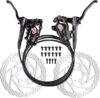 BOLANY Disc Brake Sets Oil Hydraulic MTB Bike Aluminum Alloy Right Front 800mm Left Rear 1400mm Brake Levers with is/PM Adapter Fit MTB Fat…