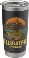 Funny Meme Florida Everglades Alligatraz Alligator Alcatraz Stainless Steel Insulated Tumbler