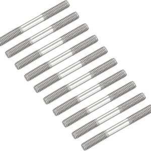 METALLIXITY Double Ended Stud Screws (M4 Thread 40mm Length) 20pcs, 304 Stainless Steel Dual Threaded Rod Bolts – for House Maintenance