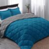 Basic Beyond Queen Comforter Set – Blue Comforter Set Queen, Reversible Bed Comforter Queen Set for All Seasons, Algiers Blue/Charcoal Gray…