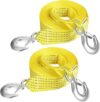 2 PCS Heavy Duty Tow Strap with Hooks, 2″ x 20ft Recovery Tow Strap with Hooks 15000 lbs Tree Saver Strap Nylon Towing Rope for ATV, Trucks…