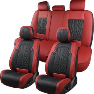Leather Car Seat Covers,Car Seat Protector Waterproof,Seat Covers Full Set, Car Seat Protectors 5 Seats,Automotive Seat Covers Fit Most Car…