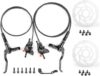 MT200 Hydraulic Brakes with SM-RT56 160mm / 180mm Rotors, Left Front 800mm Right Rear 1400mm Hydraulic Brakes Aluminum Alloy Levers Bike Di…