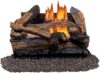 Duluth Forge Split Red Oak Ventless Log Set – 18 Inch, 30,000 BTU, Dual Fuel (Propane/Natural Gas), Remote Control, Realistic Fireplace Ins…