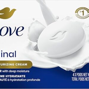 Dove Beauty Bar Soap Original 24 Count for Soft, Smooth Skin, with 1/4 Moisturizing Cream 3.75 oz