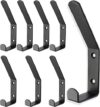 Black Iron Wall Hooks for Bathroom/Kitchen & Closet – Heavy Duty Cold-Rolled Steel Robe & Towel Hooks – 5.43 Inches Rustproof Metal Coat/Ba…