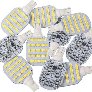 Super Bright Natural White T10 921 922 912 LED Bulbs for 12V RV Ceiling Dome Light RV Interior Lighting Trailer Camper, 600 Lumens (Pack of…