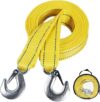 WSSROGY Tow Straps Rope Heavy Duty with Hooks for Vehicle Emergency Recovery (13’x1.8 Max 10,000lbs Break Strength)