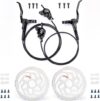 ShimanoOEM MT200 Hydraulic Brakes, 2 Piston Left Front 800mm Right Rear 1500mm MTB Hydraulic Brakes, Dual Disc Brakes Fit 160mm / 180mm Rot…
