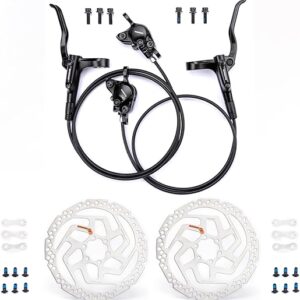 ShimanoOEM MT200 Hydraulic Brakes, 2 Piston Left Front 800mm Right Rear 1500mm MTB Hydraulic Brakes, Dual Disc Brakes Fit 160mm / 180mm Rot…