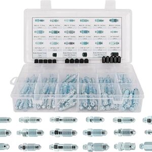 18 Types 90PCS Standard SAE & Metric Brake Caliper Screw, Brake Wheel Cylinder Screw Replace 30300 Brake Bleeder Screw Assortment, Bleeder …
