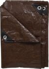 Stansport Light-Duty Rip-Stop Tarp 12′ x 16′ – Brown (U-1216)