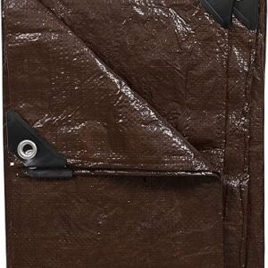 Stansport Light-Duty Rip-Stop Tarp 12′ x 16′ – Brown (U-1216)