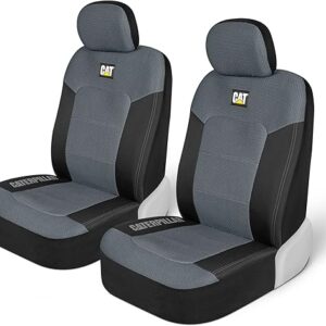 Cat MeshFlex Automotive Seat Covers for Cars Trucks and SUVs – Gray Car Seat Covers for Front Seats, Truck Seat Protectors with Comfortable…