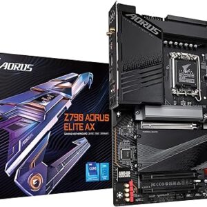 GIGABYTE Z790 AORUS Elite AX (LGA 1700/ Intel Z790/ ATX/ DDR5/ Quad M.2/ PCIe 5.0/ USB 3.2 Gen2X2 Type-C/Intel WiFi 6E/ 2.5GbE LAN/Q-Flash …
