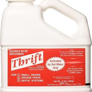 Thrift FBA_T-600 Alkaline Based 6 lb. Granular Drain Cleaner, White